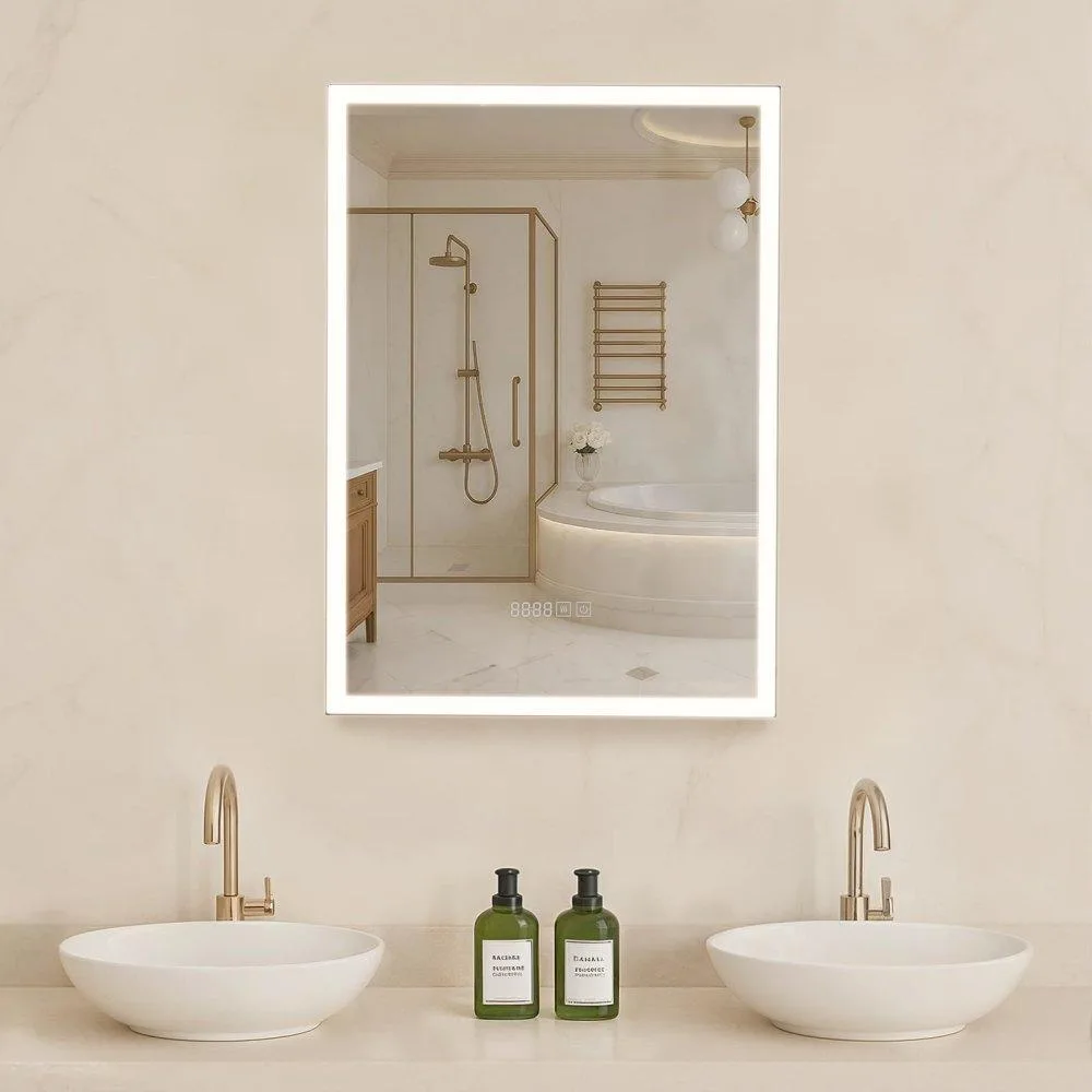 VEVOR VEVOR Lighted Medicine Cabinet 20 x 28 in Recessed Wall Mount 3 Color Dimmable LED Sensor Defog — product photo