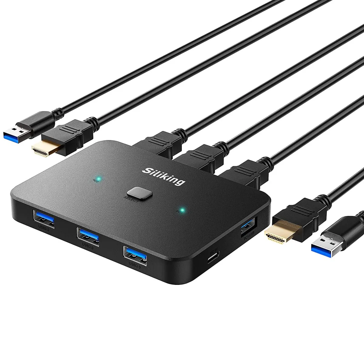 FOCUSTEC FOCUSTEC 4K@60Hz HDMI KVM Switch USB 3.0 2-Port — product photo