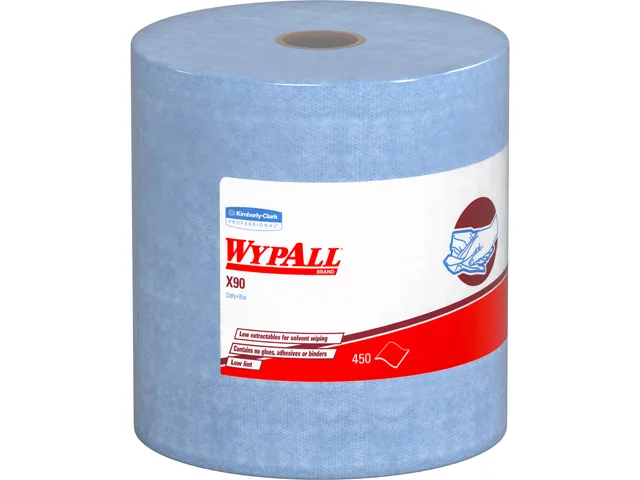 WypAll WypAll KCC 12889 X90 Cleaning Cloths Blue Denim 450 Sheets 11.8x12.6in — product photo