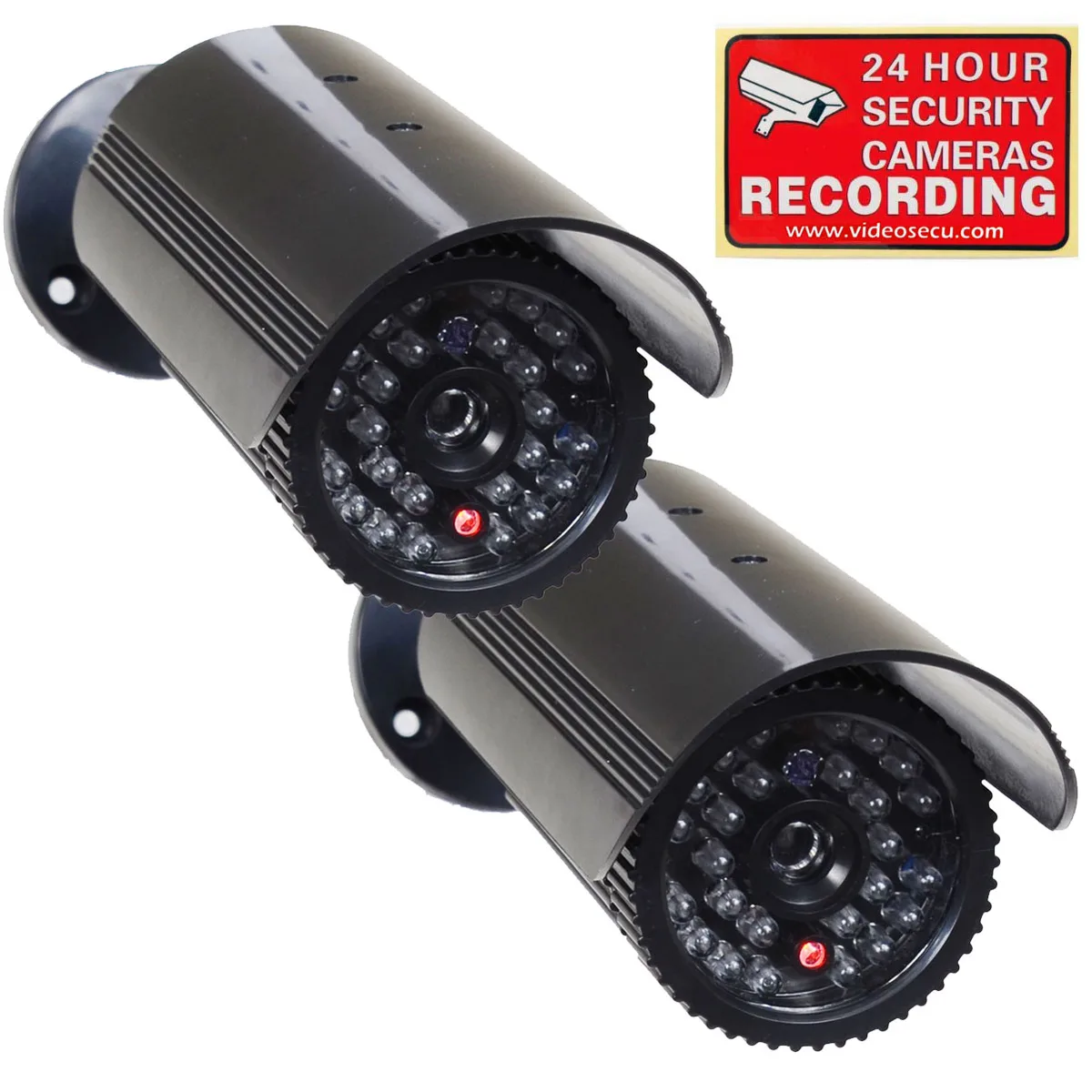 VideoSecu VideoSecu DMYIR2 Dummy CCTV Camera 2 Pack Black — product photo