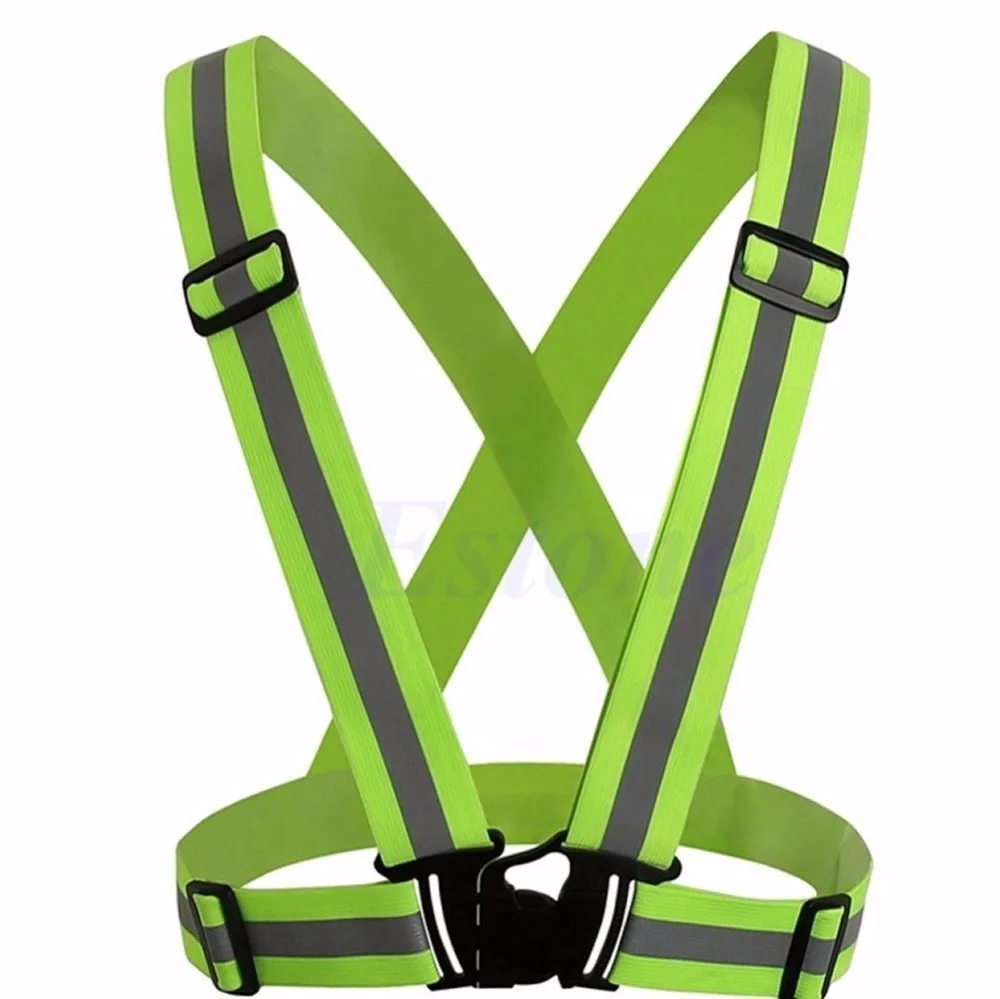 Corn Electronics Corn Electronics Adjustable Reflective Vest Florescent Green 38mm 15mm 78-120cm 46-63cm — product photo
