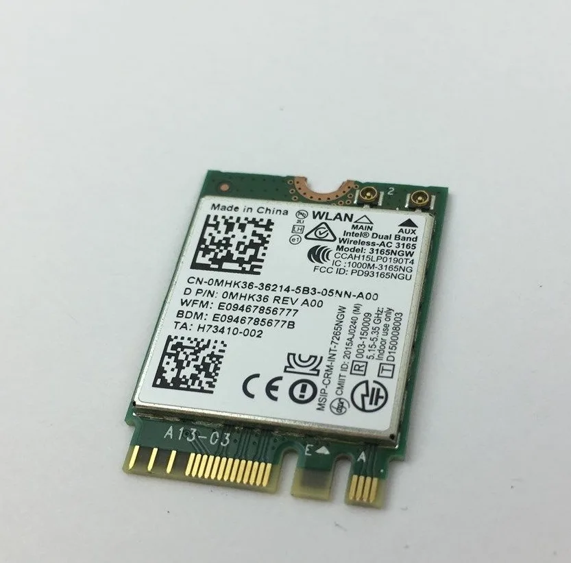 DELL DELL 3165NGW M.2 Wi-Fi adapter 802.11 a/b/g/n — product photo
