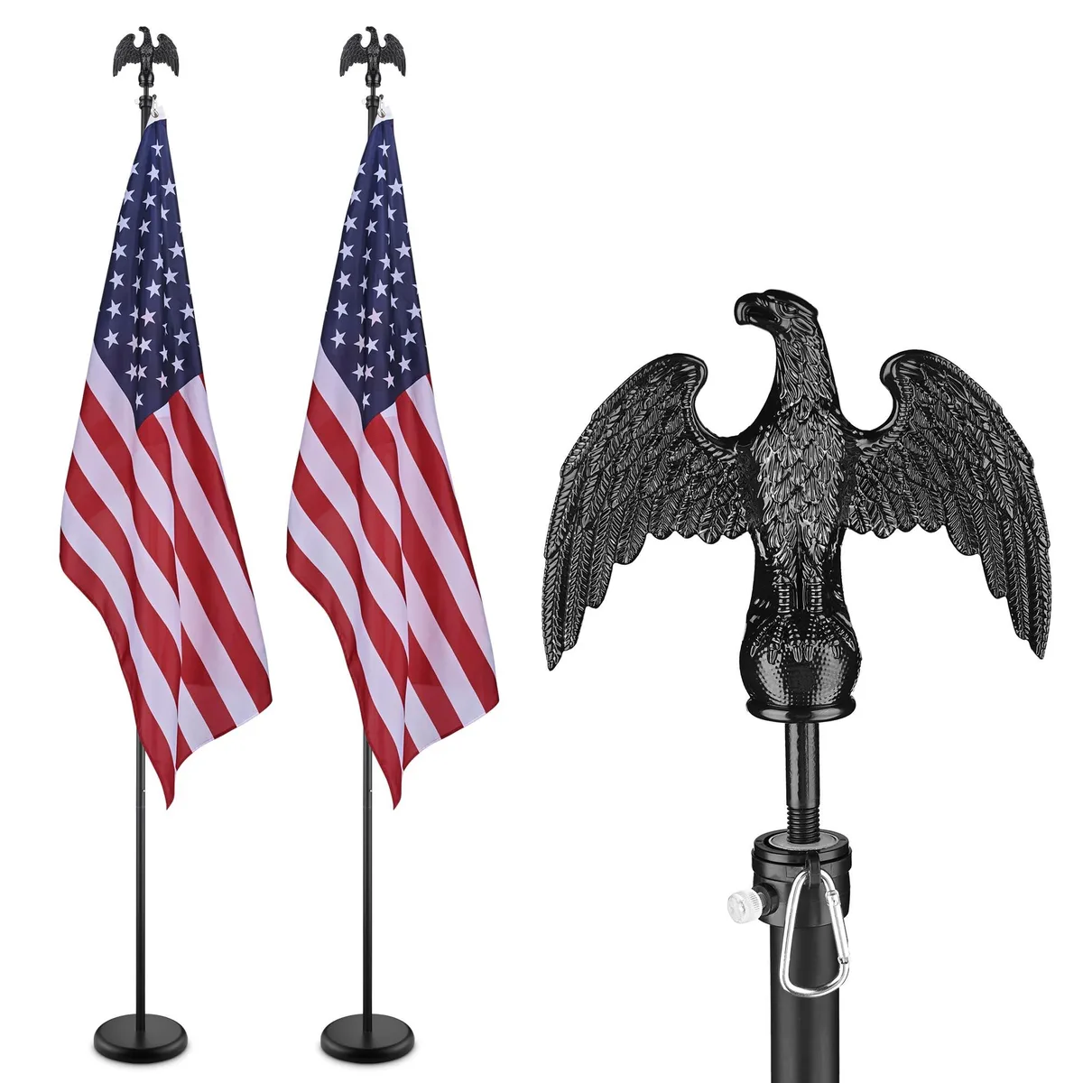 Yescom USA, Inc. Yescom USA, Inc. 22FLP014-8FTB-E-2 8ft Indoor Flag Pole Kit (2) — product photo