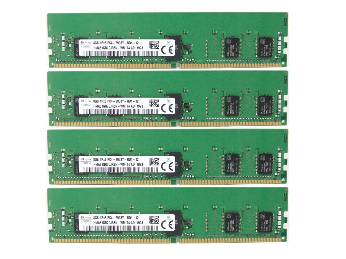 SK hynix SK hynix MEM-DR480L-HL01-ER29 32GB (4x8GB) DDR4-2933 CL21 1Rx8 ECC Registered server RAM — product photo