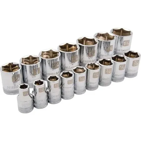 Dynamic Dynamic D018000 1/2" Drive 16-Piece 6-Point SAE Socket Set — product photo