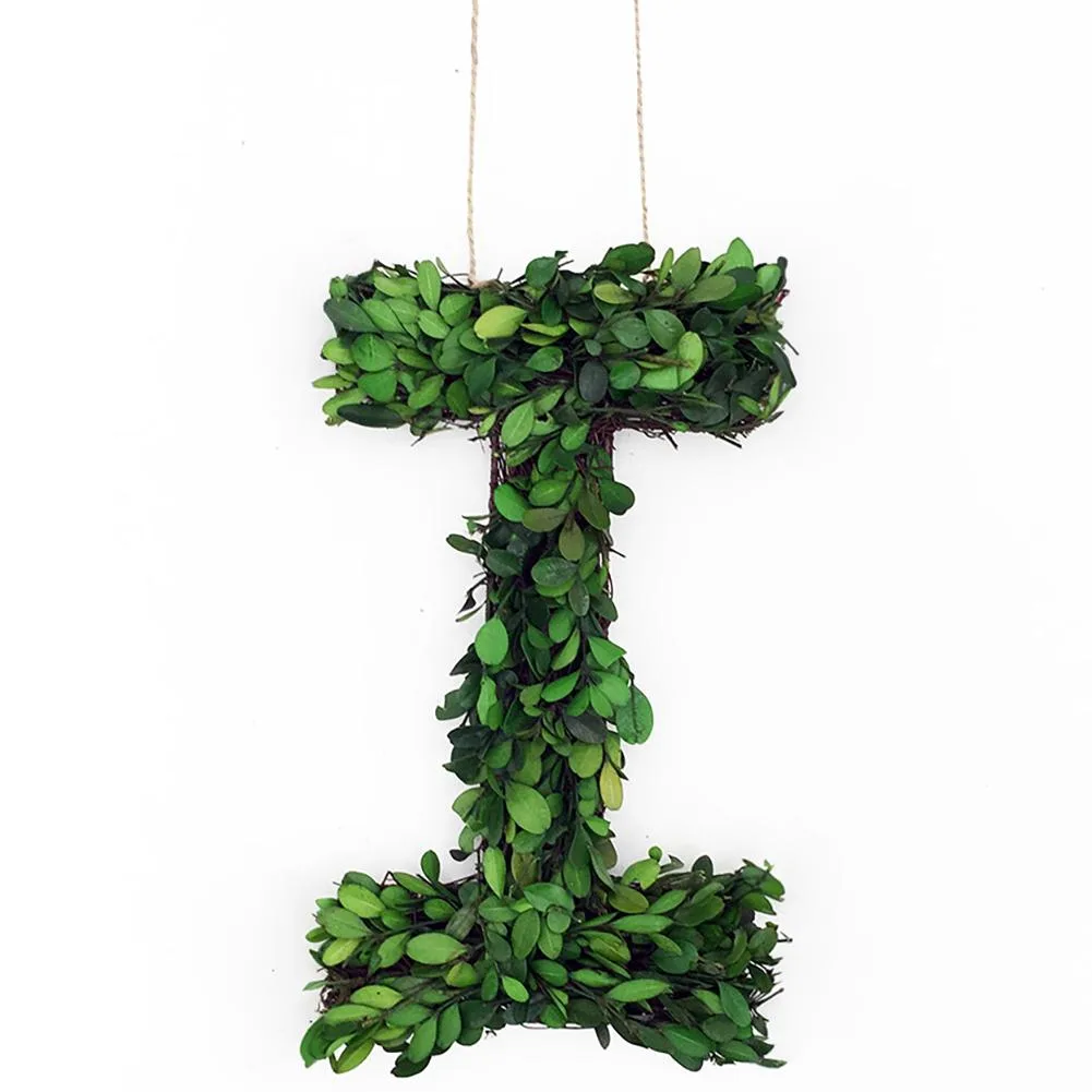 Vandue Corporation Vandue Corporation 12" Real Preserved Boxwood Monogram Wreath Letter I — product photo