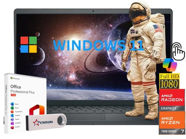 DELL DELL Inspiron 3535 laptop 15.6" FHD Touch AMD Ryzen 7 7730U 32GB 256GB NVME Windows 11 Pro — product photo