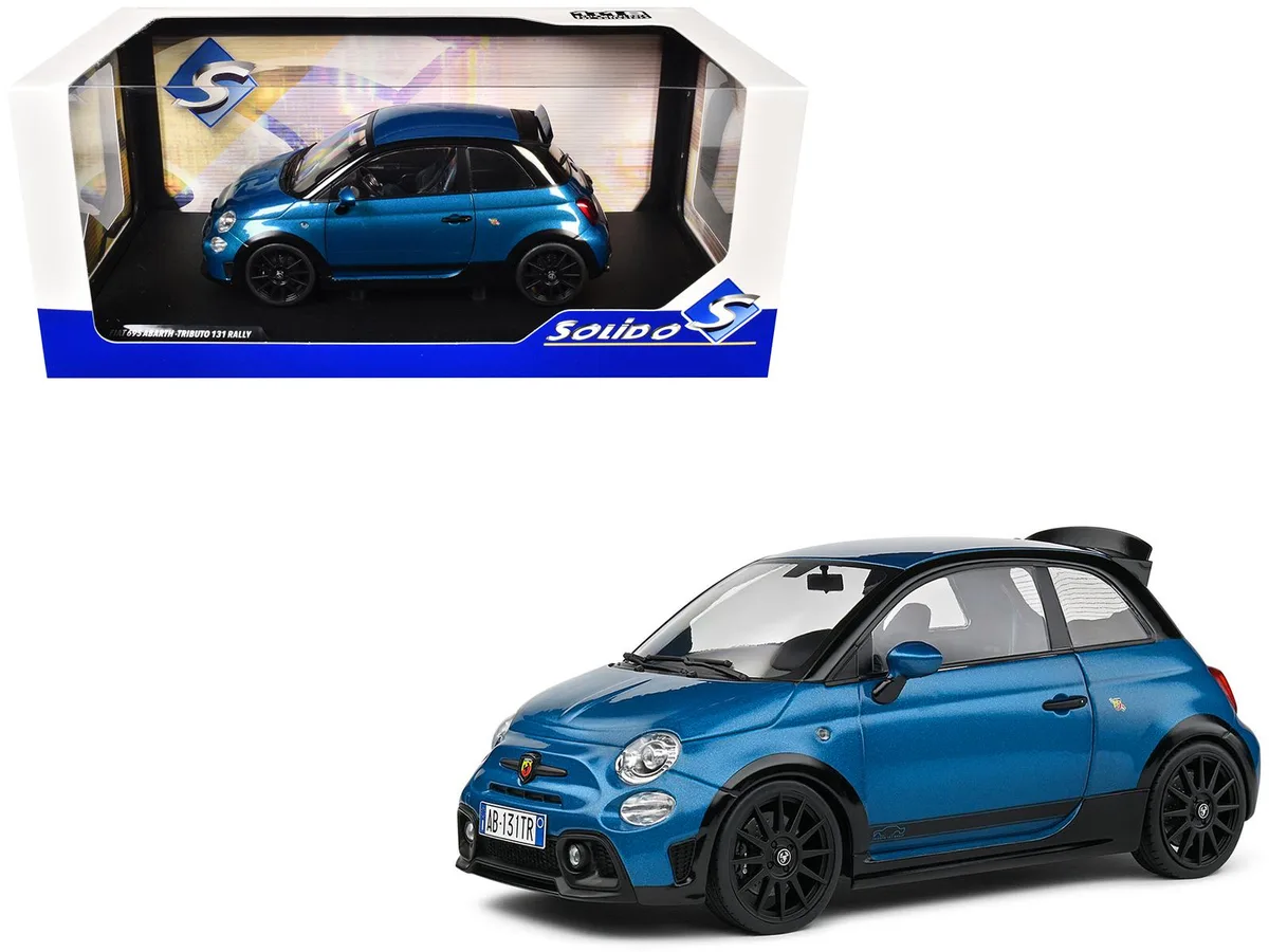 Solido Solido 2022 Fiat 695 Abarth Tributo 131 Rally Podium Blue Metallic 1/18 — product photo