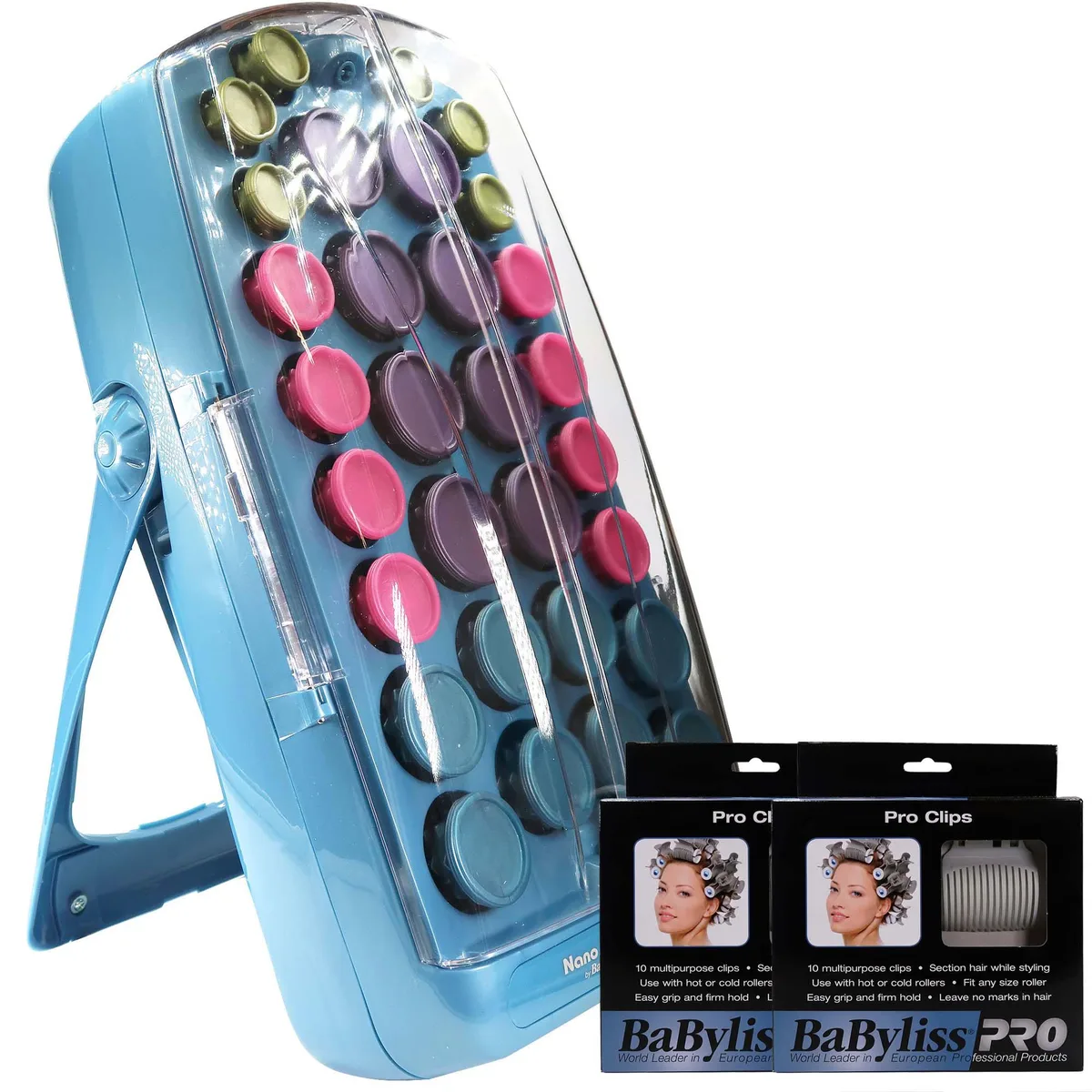 Babyliss Pro Babyliss Pro Nano Titanium 30 Piece Roller Hairsetter BABNTHS40 with Clips BABPC12 — product photo