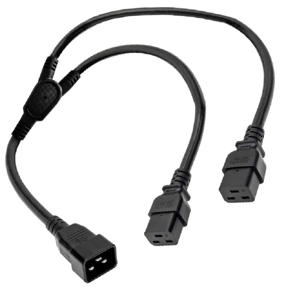 TeKit TeKit C20 to Dual C19 Y Splitter 12AWG Power Extension Cord 6.5ft — product photo