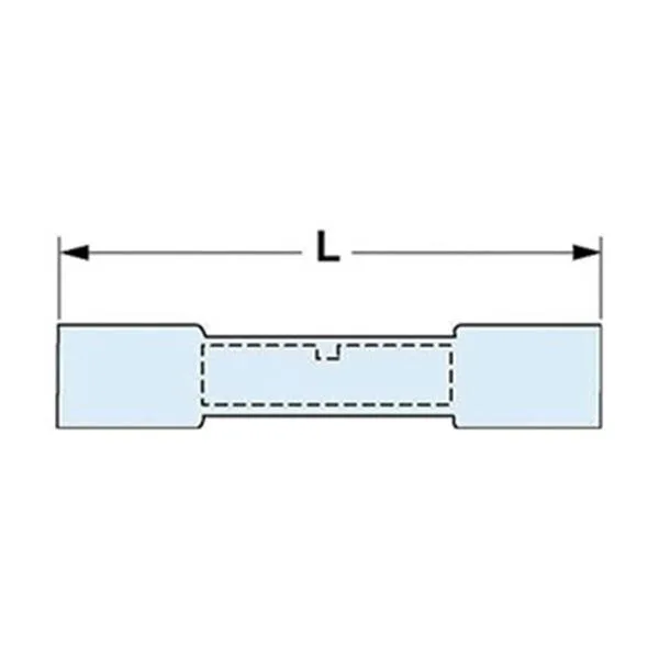 3M 3M MH14BCK Butt Splice Connector 14 AWG Blue Heat Shrink — product photo