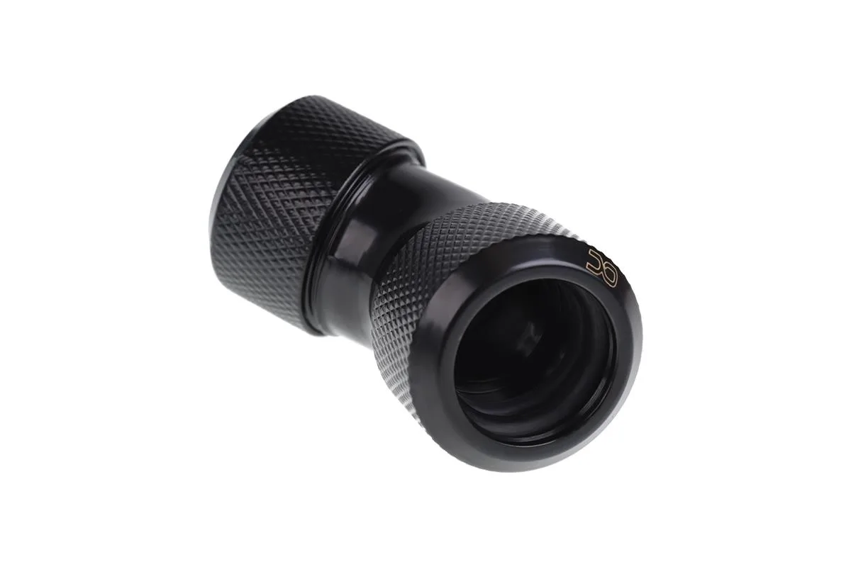 Alphacool Alphacool Eiszapfen 16mm 45° HardTube Compression Fitting Deep Black 1013356 — product photo