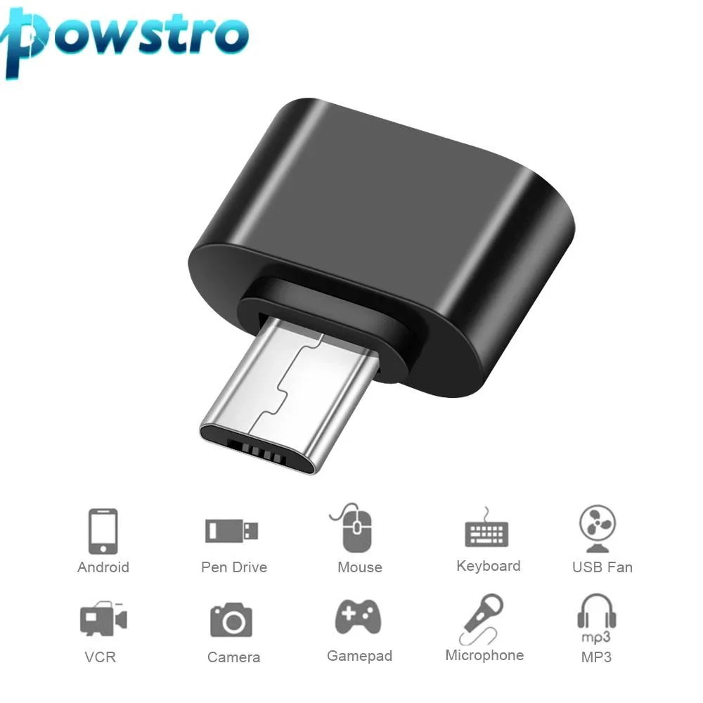 Defendwe Defendwe Micro USB to USB 2.0 OTG Adapter Black — product photo