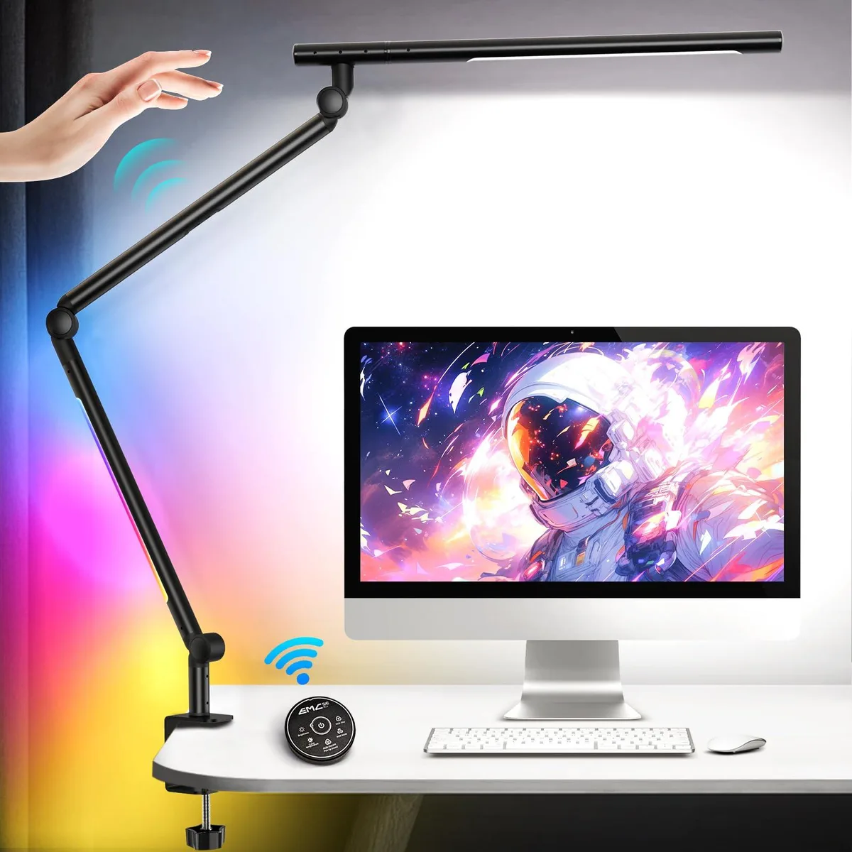  Pak Lamp305 15W dual light desk lamp 16x29in RGB 3000-5700K gesture remote — product photo
