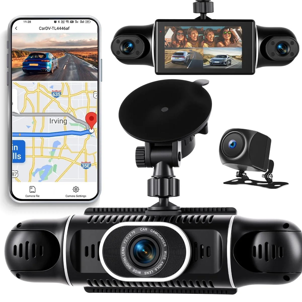GSM Outdoors GSM Outdoors 360 4 Channel Dash Cam 2 in 1 accessory — product photo