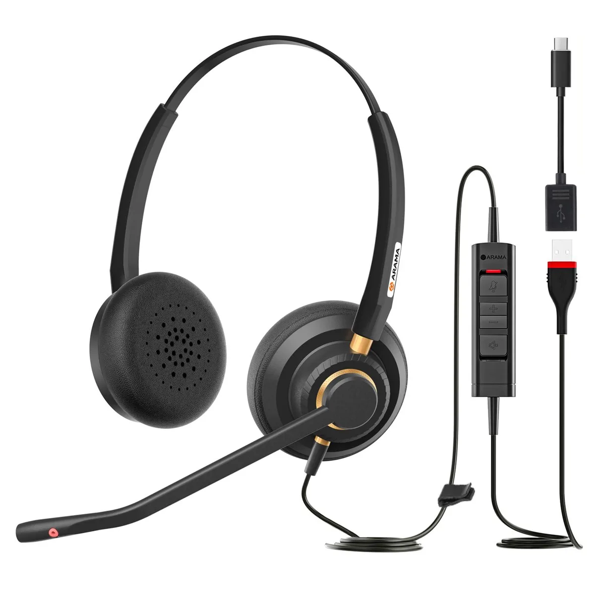 Logitech A802-USBA2 USB Headset Black 4.26oz 2m Cable — product photo