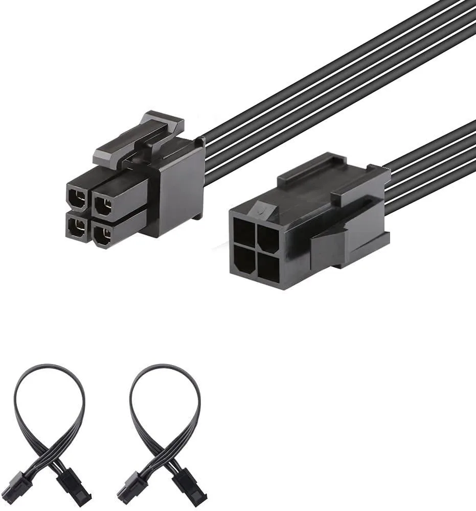  JDI 4PinCPU-G-M-8in-2pk 4 Pin ATX Male to Female Extension Cable 2 Pack 8 inch — product photo