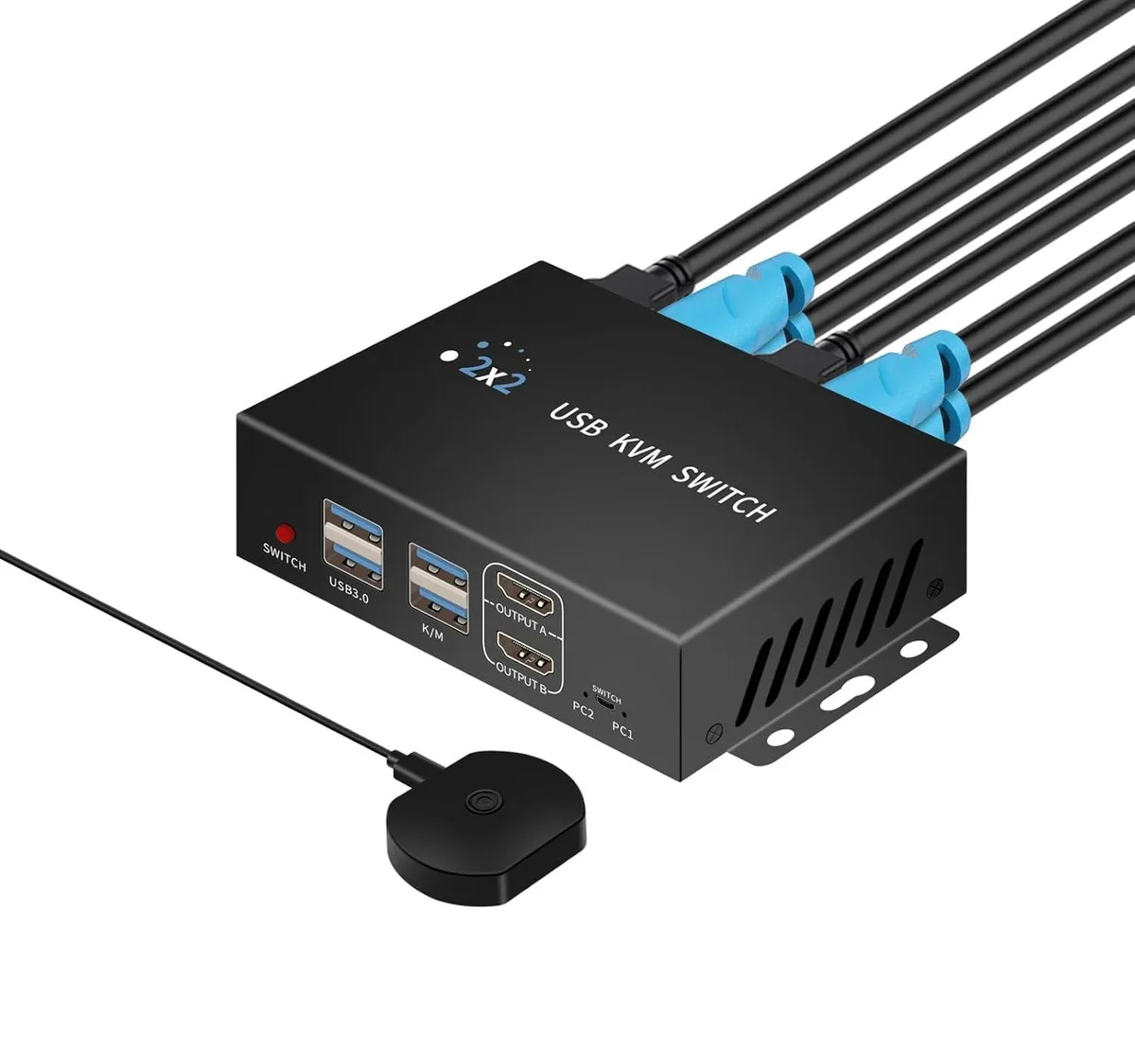 BUCIER BUCIER Dual Monitor KVM Switch 2×2 HDMI 4K@60Hz USB 3.0 — product photo