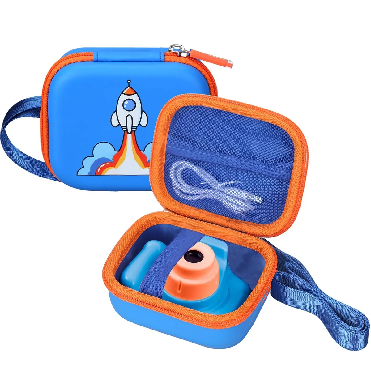 worfty Camera Case Dark Blue Rocket Q070~Q075 — product photo