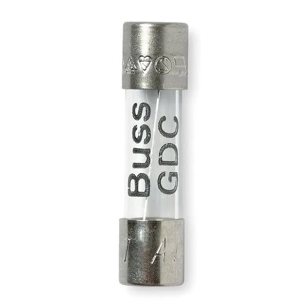 Bussmann Bussmann GDC-100MA Glass Fuse 100mA 250V AC 5 PK — product photo