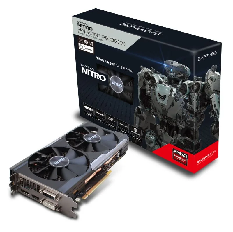 Sapphire Tech Sapphire Tech 11250-01-20G Radeon R9 380X 4GB GDDR5 video card accessory — product photo