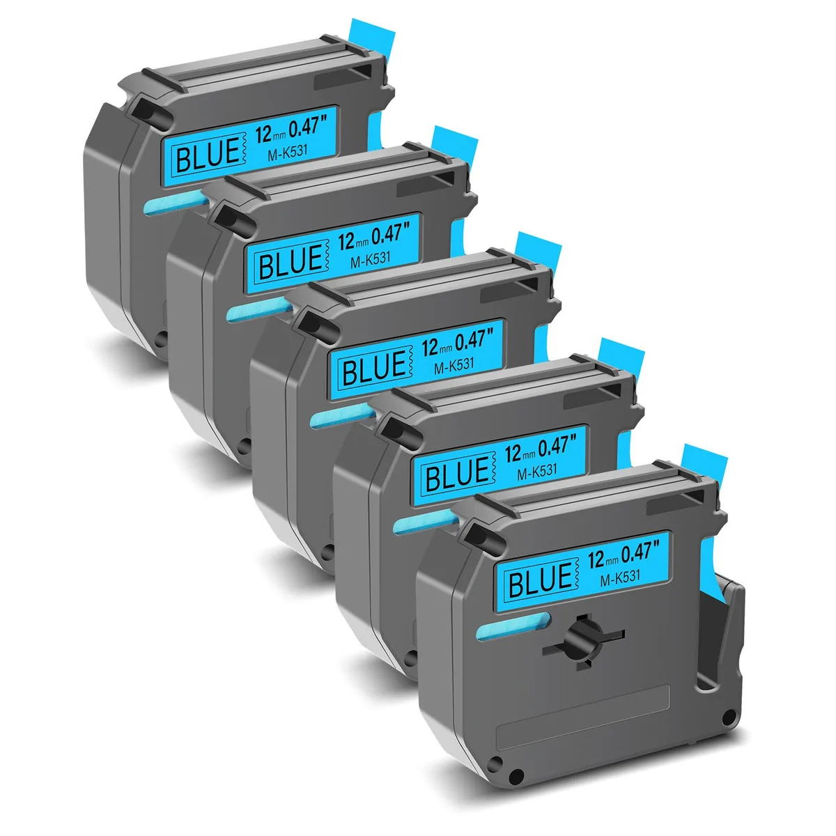GREENCYCLE GREENCYCLE MK-531 label tape 12mm × 8m 5-pack — product photo