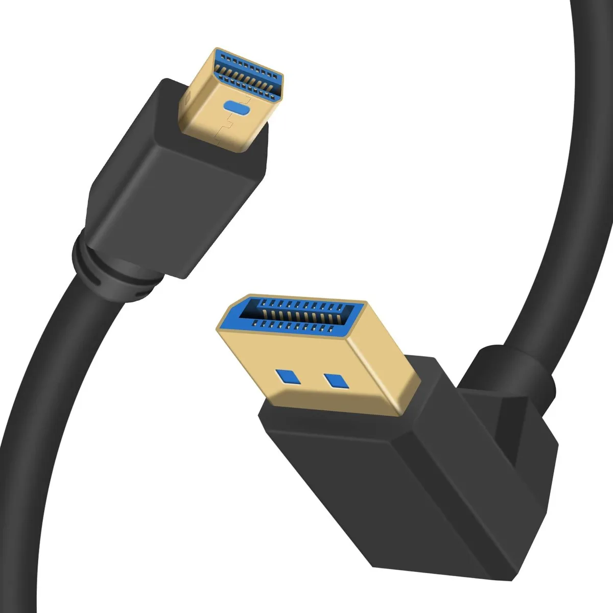 BUCIER BUCIER 8K Mini DisplayPort to DisplayPort 1.4 Down Angled Cable 0.3m — product photo