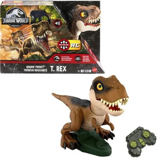 Mattel Mattel HTP60 Jurassic World Roarin Frenzy T. Rex RC Action Figure 16 Inches — product photo