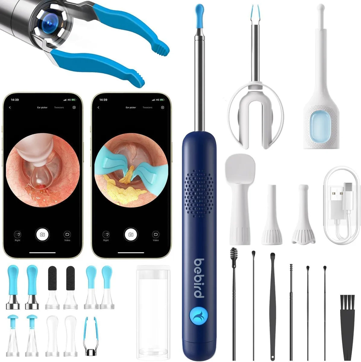  Bebird R1 Ultra Ear Care Kit Blue 1080P 10MP — product photo