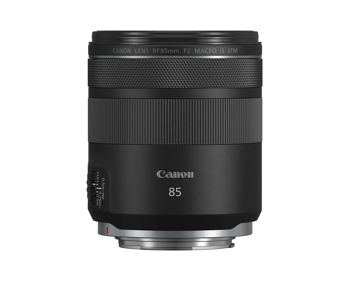 Canon Canon RF 85mm f/2 Macro IS STM camera lens — product photo