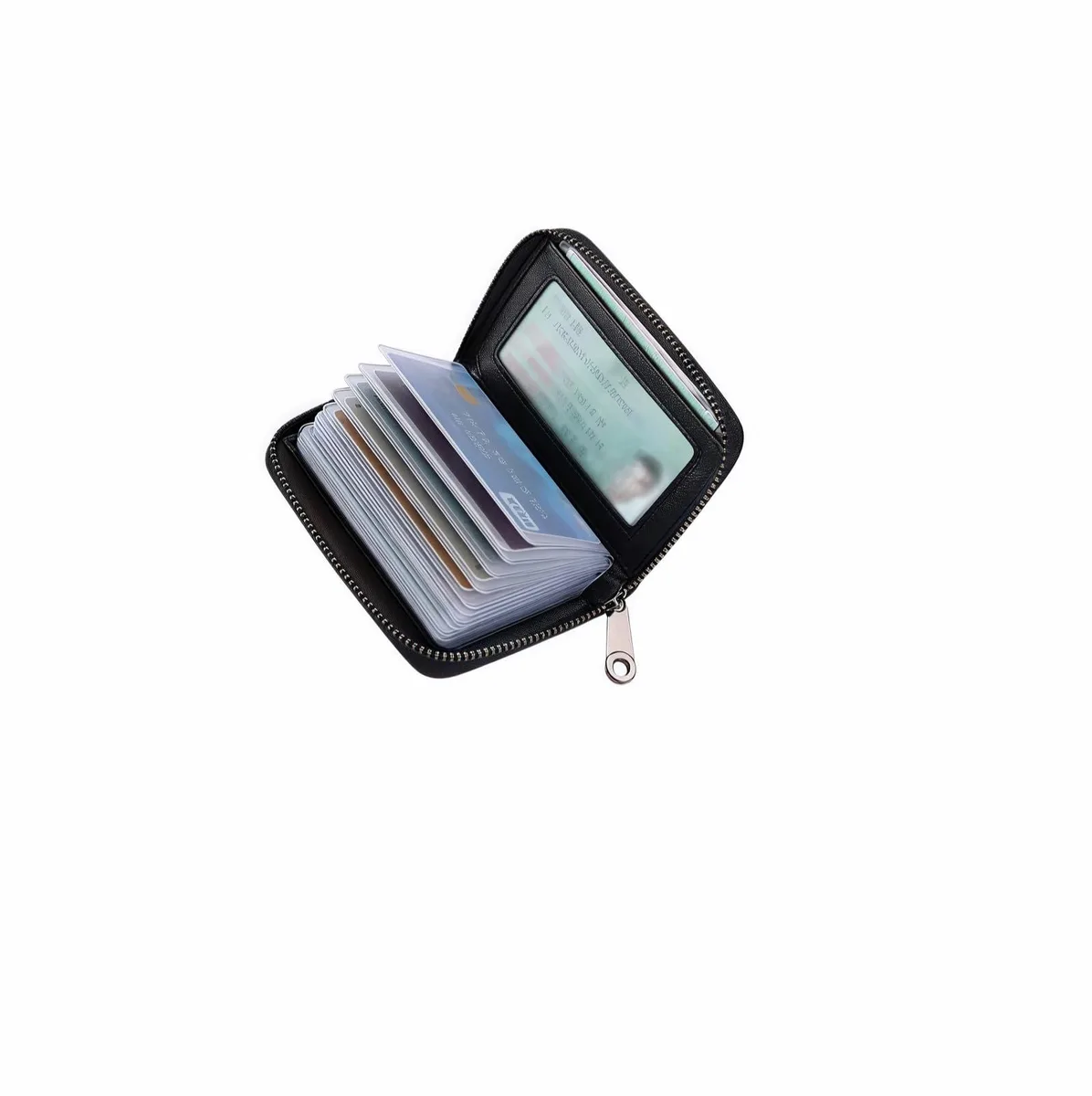 Geettcaifu Xykbag Genuine Leather RFID Card Holder 20 Slots Black — product photo