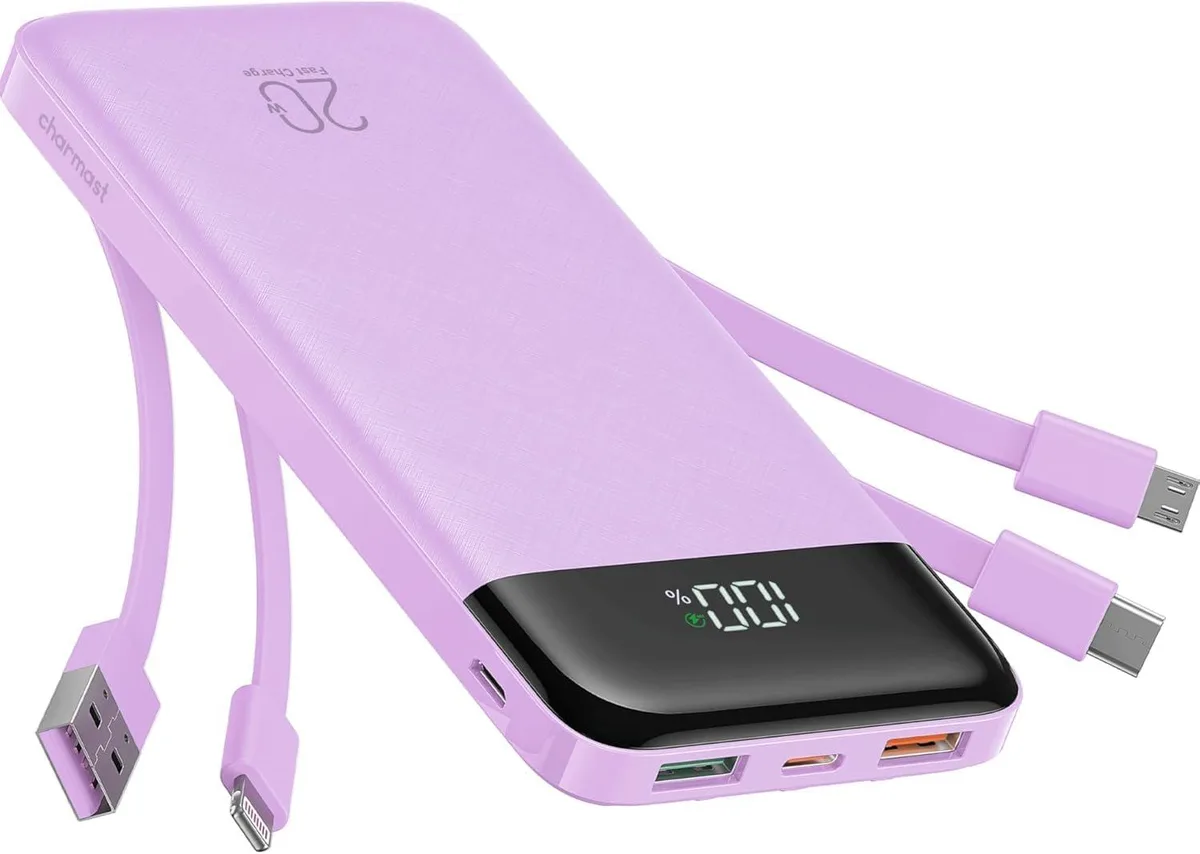 WOOJONG WOOJONG 20000mAh Power Bank 22.5W Built-in Cables — product photo