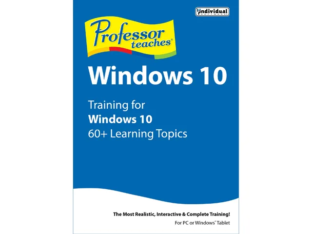 Individual Software Individual Software 8131888 Professor Teaches Windows 10 learning download — product photo