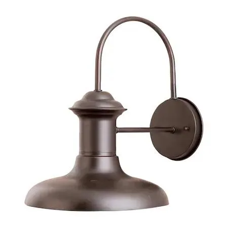 Outdoor wall sconce in empire bronze finish