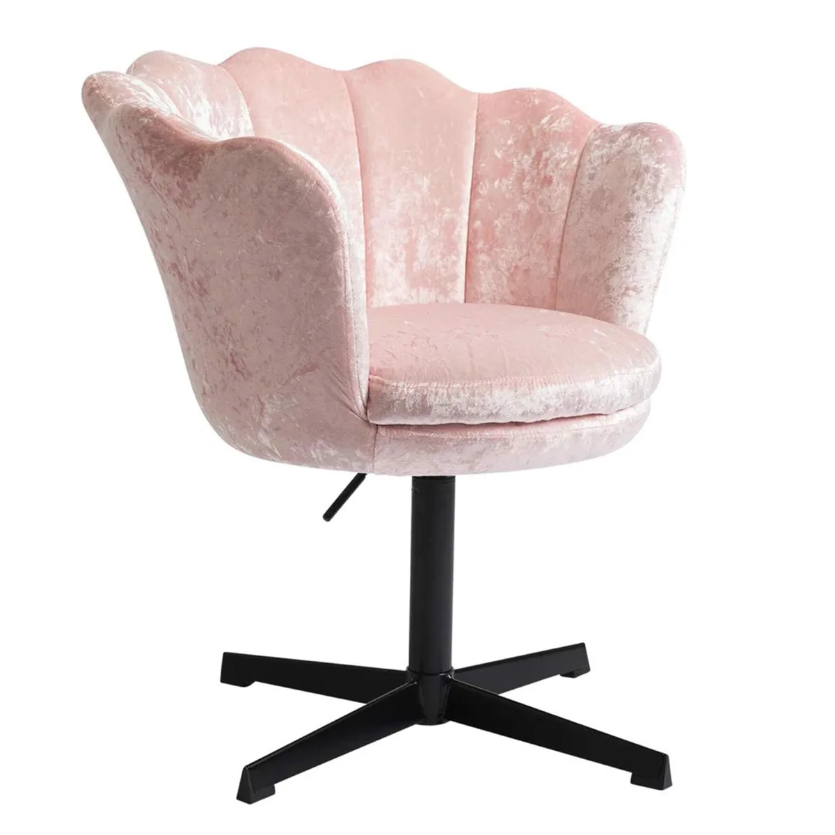 Impressions Vanity Company Impressions Vanity Company Melissa Swivel Vanity Chair Pink Crushed Velvet — product photo