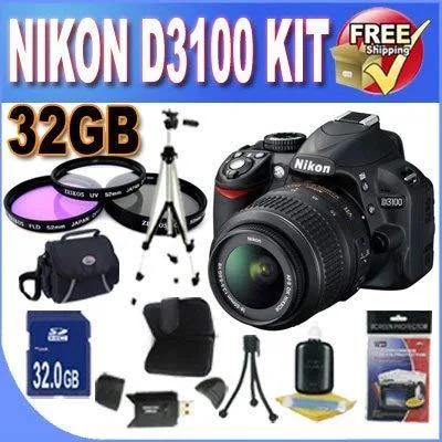 Nikon Inc Nikon D3100 14.2MP DSLR 18-55mm f/3.5-5.6 VR Kit 32GB — product photo