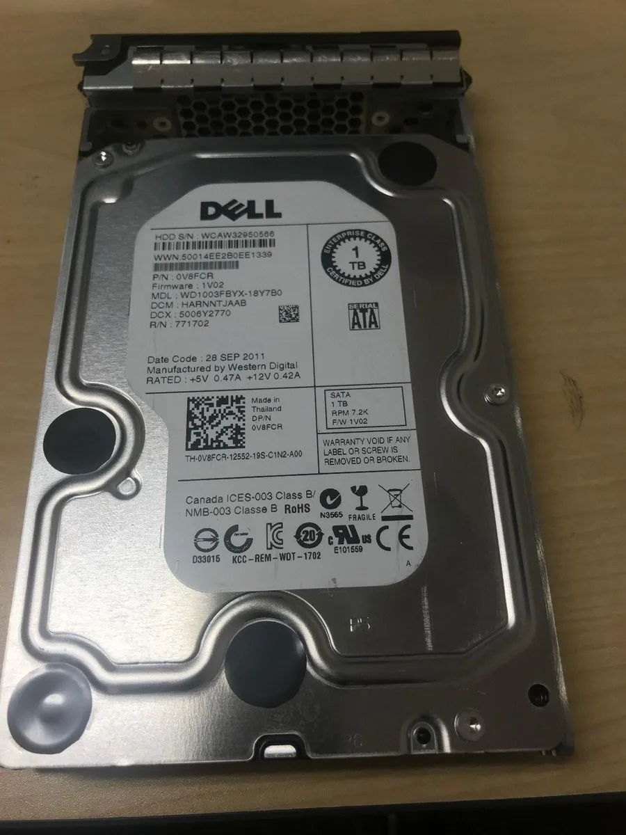 DELL DELL WD1003FBYX-18Y7BO 1TB 7.2K 6G 3.5" SATA internal hard drive — product photo