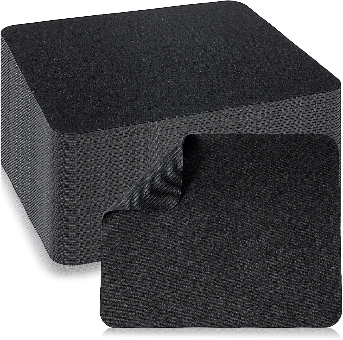BAOFENG BAOFENG 50 Pack Mouse Pads 8.66 x 7.09 Inches Black .08 Inch Thickness — product photo
