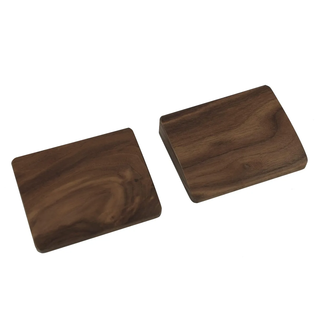  YMDK Mini Wood Wrist Rest 2 pcs Walnut 100x79x20mm — product photo