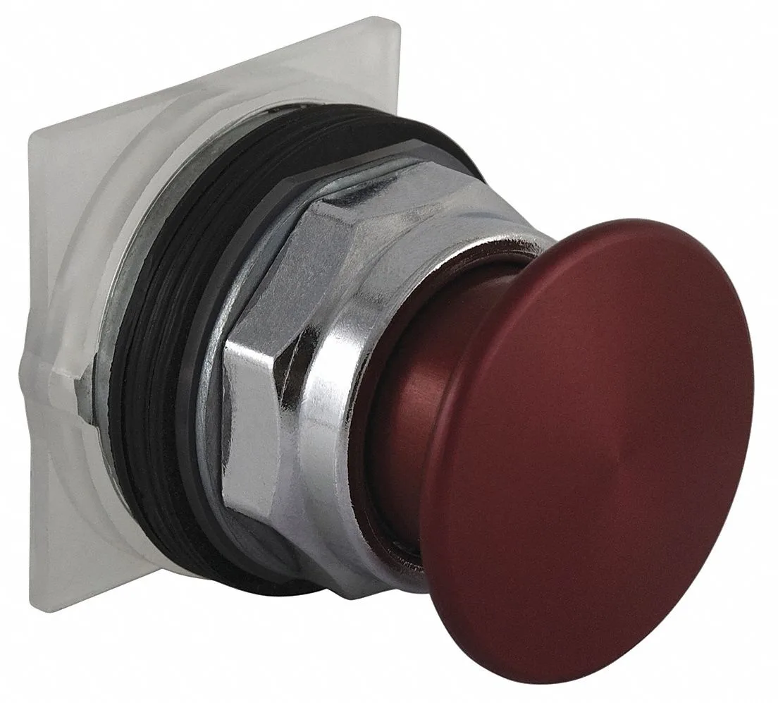 Schneider Electric 30mm red mushroom-head push button operator, metal construction