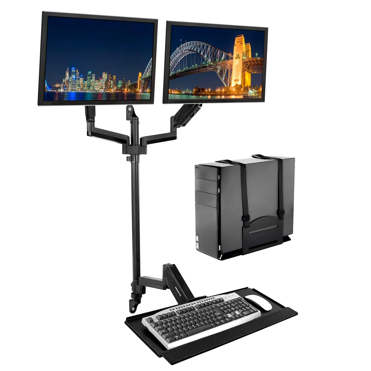 Mount-It Mount-It MI-7992 Dual Monitor Wall Mount Workstation Office Furniture — product photo
