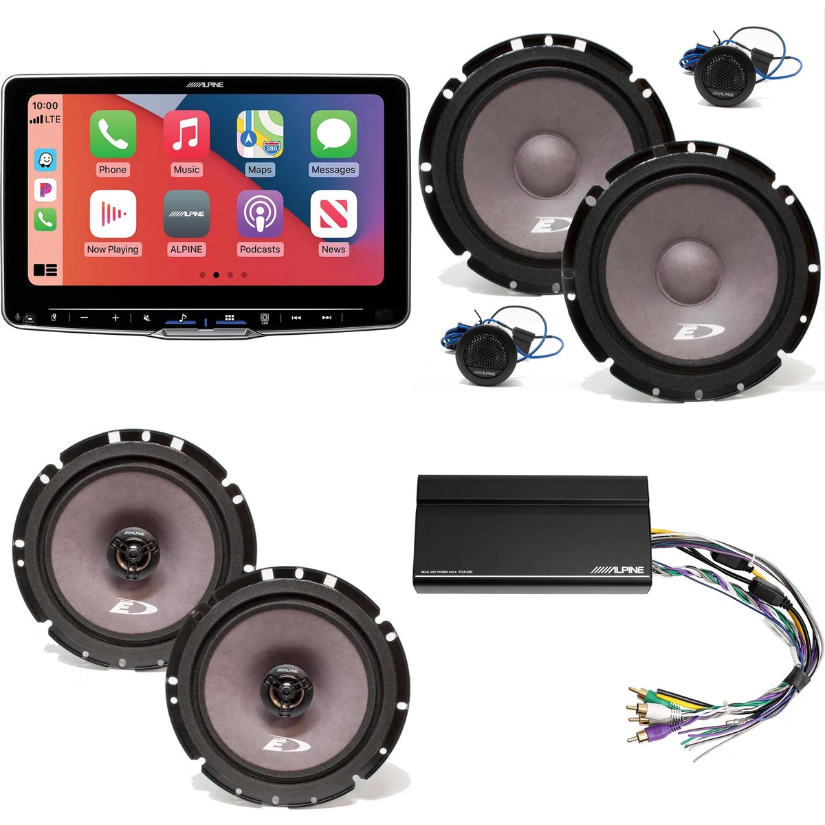 Alpine Alpine ILX-F509 Halo9 9" Receiver Bundle with SXE-1751S, SXE-1726S &amp; KTA-450 — product photo