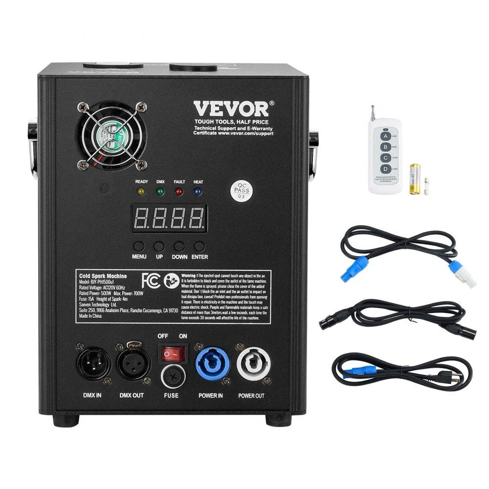 VEVOR VEVOR BJY-PHJ500u1 Cold Spark Machine 500W 6.6-13ft DMX specialty appliance — product photo