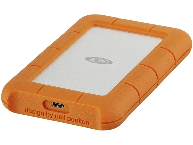 LaCie LaCie Rugged USB-C 2TB Portable Hard Drive STFR2000800 Orange — product photo
