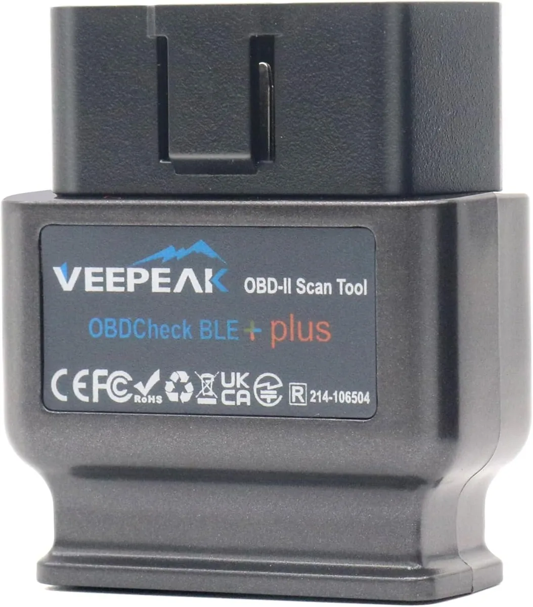 Small black OBD2 scanner with Bluetooth 4.0