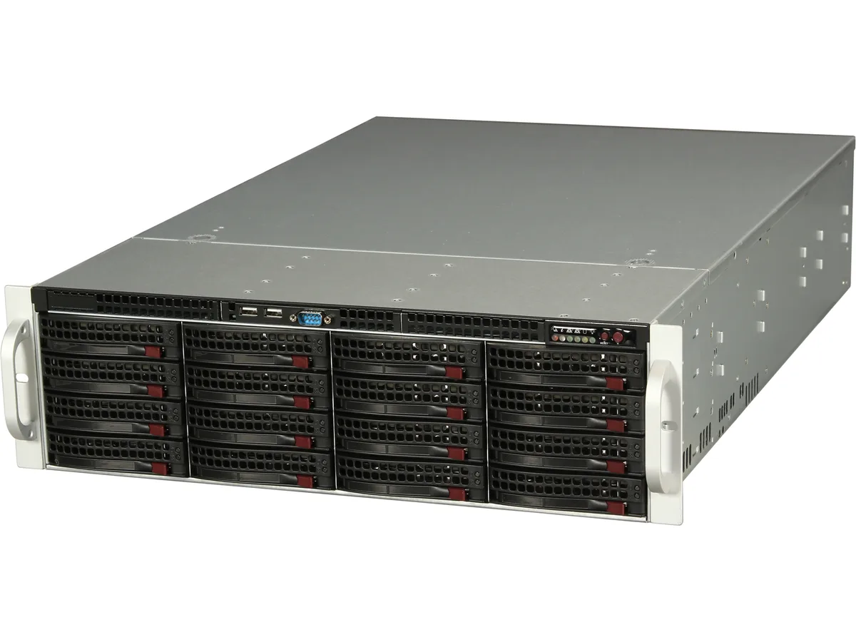 Supermicro Supermicro CSE-836BA-R920B 3U server chassis 16×3.5″ 920W redundant — product photo