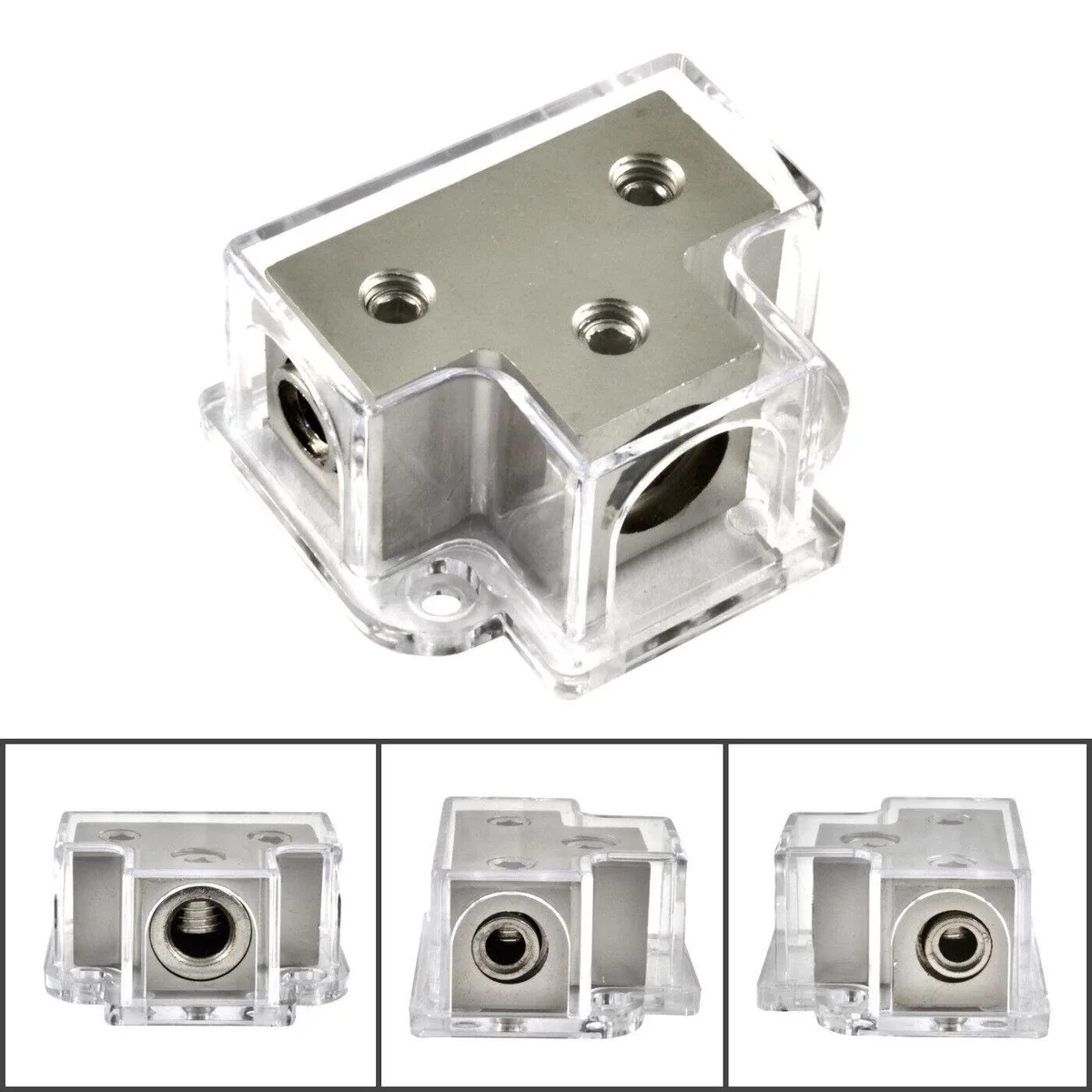 The Wires Zone The Wires Zone CDB1-24 Distribution Block 0/4 gauge in 4/8 gauge out — product photo