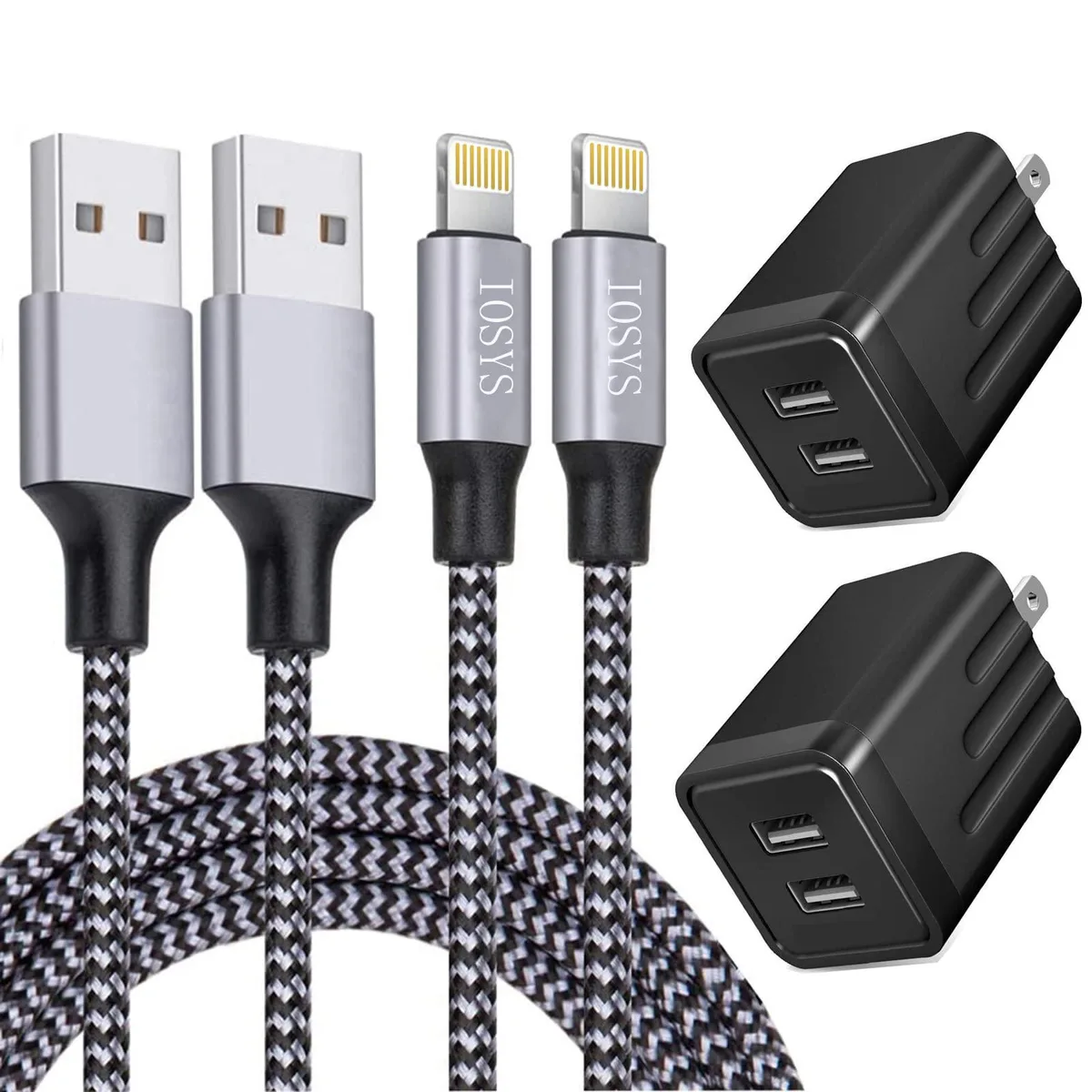  IOSYS MTP241z-xyA(d) lightning cable 6 ft black — product photo