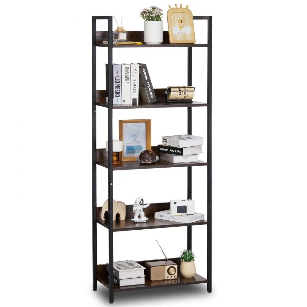 VEVOR VEVOR Metal Bookshelf 5-Tier 23.62 x 11.81 x 60.63 in — product photo