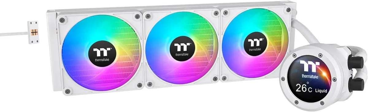 Thermaltake Thermaltake TH360 V2 Ultra EX ARGB liquid cooler Snow 360mm 2.1" LCD — product photo